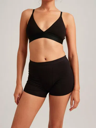 Saalt Leakproof Cotton Sleep Short - Xl-volcanic Black