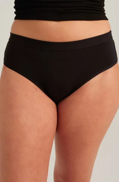 Saalt Leakproof Stretch Cotton Briefs In Black
