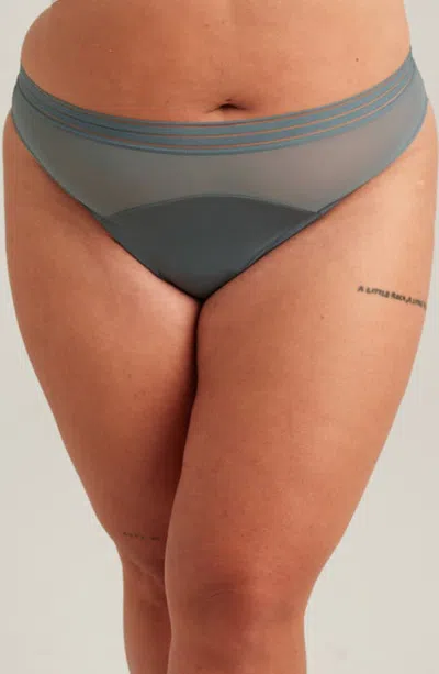 Saalt Leakproof Mesh Thong In Blue