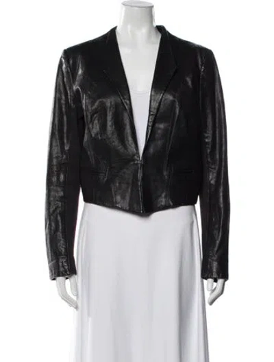 Pre-owned Saba Tognola Leather Biker Jacket In Black