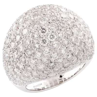 Pre-owned Sabaddini Sabbadini 9.48ct Diamond Bombe Cocktail Ring In Multi