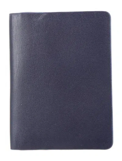 Pre-owned Sabah Leather Card Holder In Blue