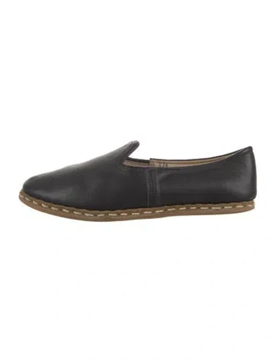 Pre-owned Sabah Leather Espadrilles In Black