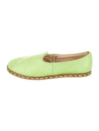 Pre-owned Sabah Leather Espadrilles In Green