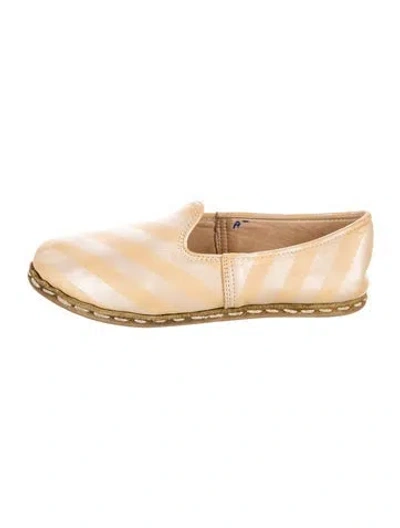 Pre-owned Sabah Leather Espadrilles In Neutral