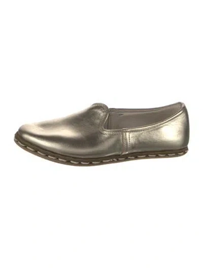 Pre-owned Sabah Leather Flats In Black