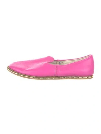Pre-owned Sabah Leather Flats In Pink