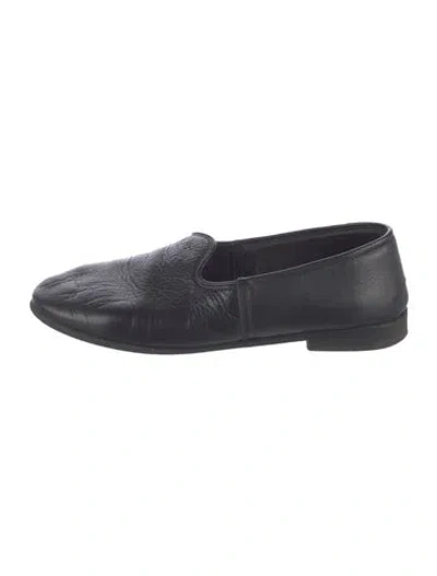 Pre-owned Sabah Leather Loafers In Black
