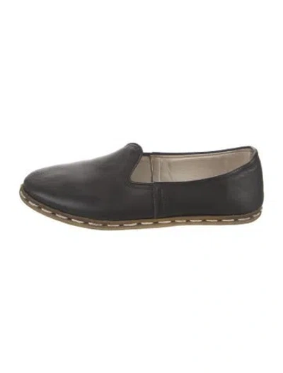 Pre-owned Sabah Leather Loafers In Black