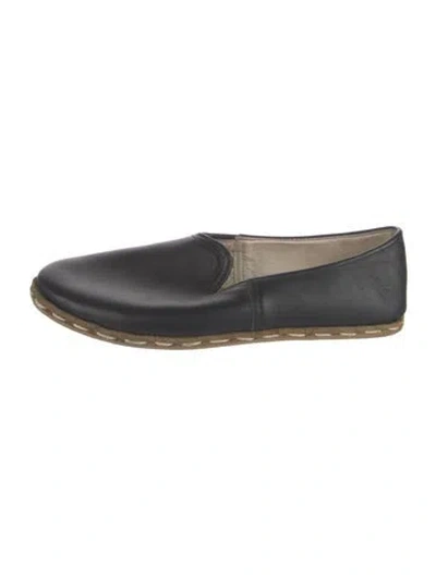 Pre-owned Sabah Leather Moccasins In Black