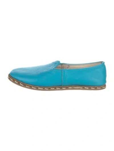Pre-owned Sabah Leather Moccasins In Blue