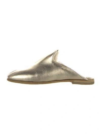 Pre-owned Sabah Leather Mules In Neutral