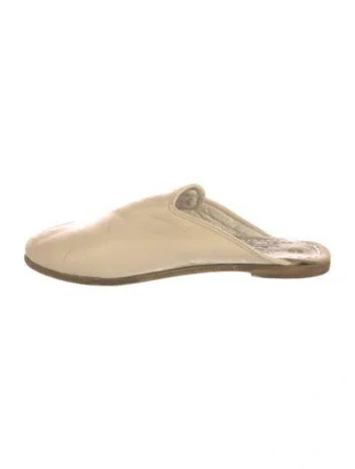 Pre-owned Sabah Leather Mules In Neutral
