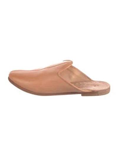 Pre-owned Sabah Leather Mules In Neutrals