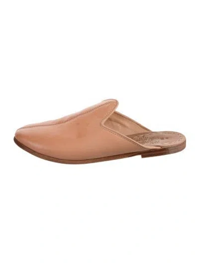 Pre-owned Sabah Leather Mules In Neutrals