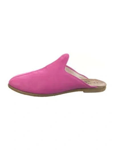Pre-owned Sabah Leather Mules In Pink