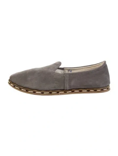 Pre-owned Sabah Nubuck Moccasins In Gray