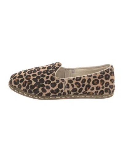 Pre-owned Sabah Ponyhair Animal Print Espadrilles In Neutral