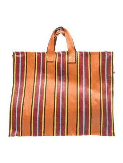 Pre-owned Sabah Straw Tote In Red