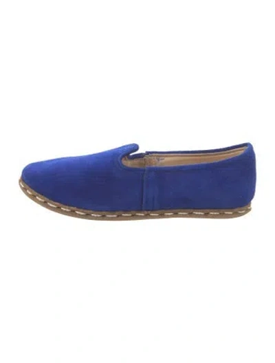 Pre-owned Sabah Suede Espadrilles In Blue