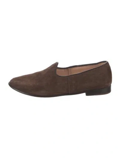 Pre-owned Sabah Suede Loafers In Brown