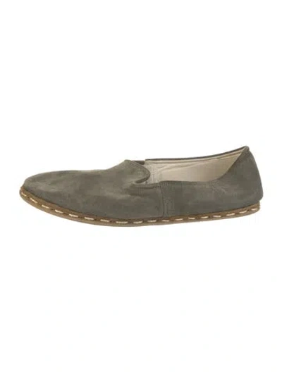 Pre-owned Sabah Suede Moccasins In Green