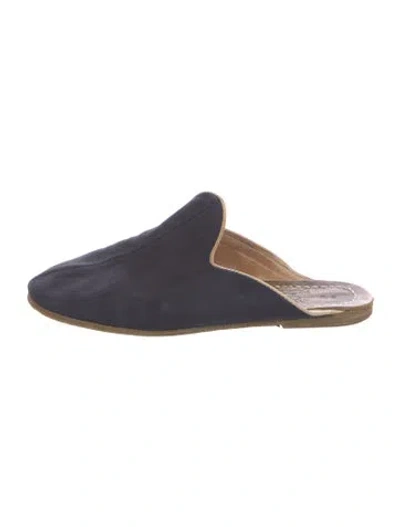 Pre-owned Sabah Suede Mules In Blue