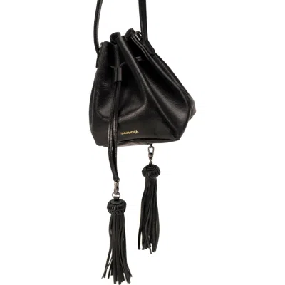 Sabandija Courtesy Leather Crossbody Bag In Black