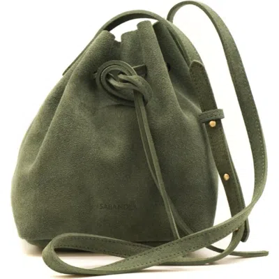 Sabandija Courtesy Suede Crossbody Bag In Gray