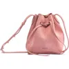 Sabandija Courtesy Suede Crossbody Bag In Pink