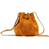 Sabandija Courtesy Suede Crossbody Bag In Yellow
