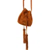 Sabandija Lechuza Suede Crossbody Bag In Brown