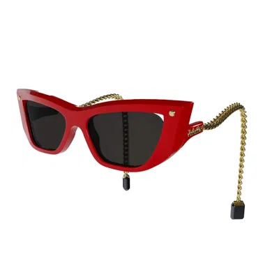 Sabatino Women's Deluxe Frames Red Acetate - Gold Gem
