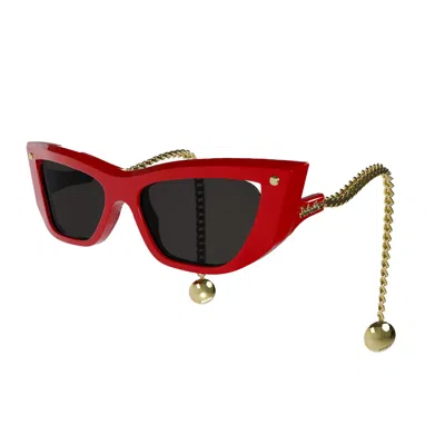 Sabatino Women's Deluxe Frames Red Acetate - Gold Pendant