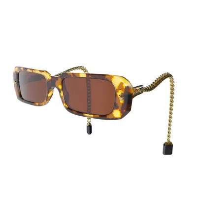 Sabatino Women's Downlow Frames Leopard Acetate - Gold Gem In Yellow