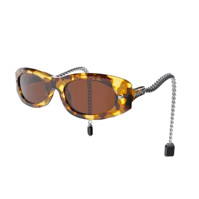 Sabatino Women's Guerrilla Frames Leopard Acetate - Silver Gem In Gray