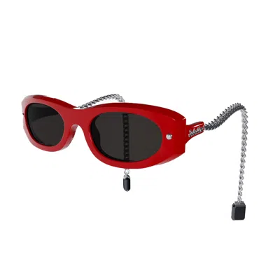 Sabatino Women's Guerrilla Frames Red Acetate - Silver Gem