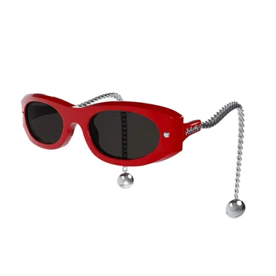 Sabatino Women's Guerrilla Frames Red Acetate - Silver Pendant