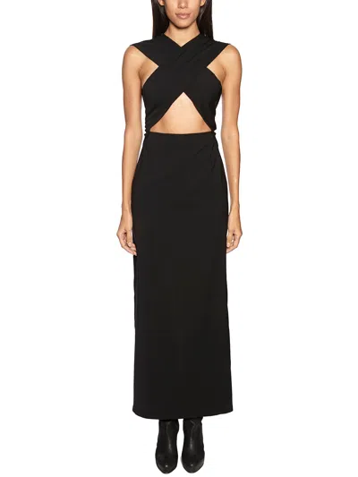 Sabato Russo Long Crossed Dress In Black