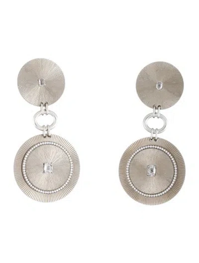 Pre-owned Sabbadini Diamond Pendant Earrings In Multicolor