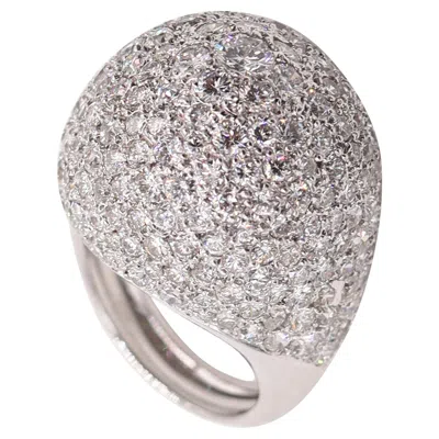 Pre-owned Sabbadini Milano Bombe Cocktail Ring In 18kt Gold With 10.28 Ctw In Diamonds In Multi
