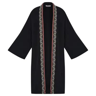 Sabbia Men's Alora Oversize Kimono Robe - Black