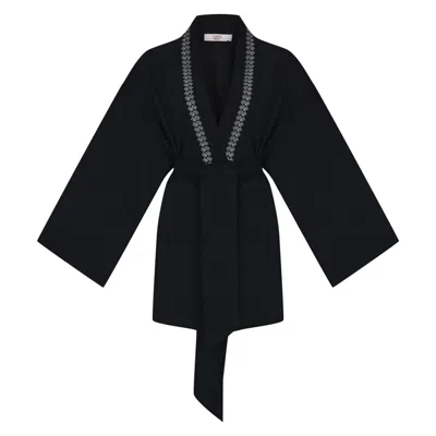 Sabbia Men's Nox Oversize Kimono Robe - Black