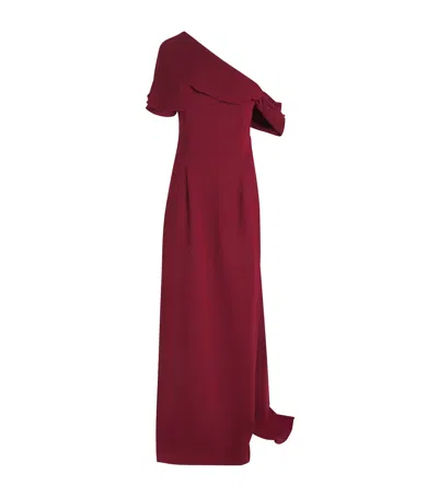 Sabina Bilenko Asymmetric Mallow Gown In Red