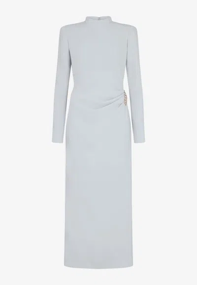 Sabina Bilenko Carman Long-sleeved Maxi Dress In Gray