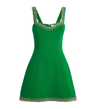 Sabina Bilenko Embellished Helen Mini Dress In Green