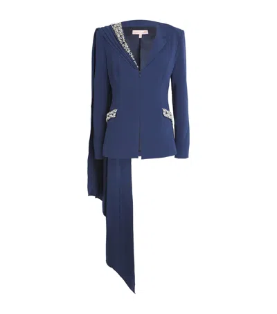 Sabina Bilenko Embellished Honey Blazer In Navy