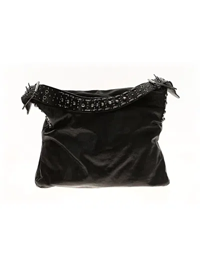 Pre-owned Sabina Leather Hobo Bag In Black