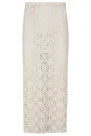 Sabina Musayev Anaya Lace Textire Midi Skirt In Ivory In Neutral