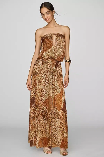 Sabina Musayev Asa Strapless Maxi Dress In Multi